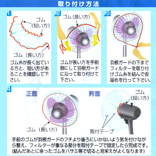 正面からの装着